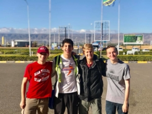 Brendan Fusco with 2018 CU Students in Tanzania